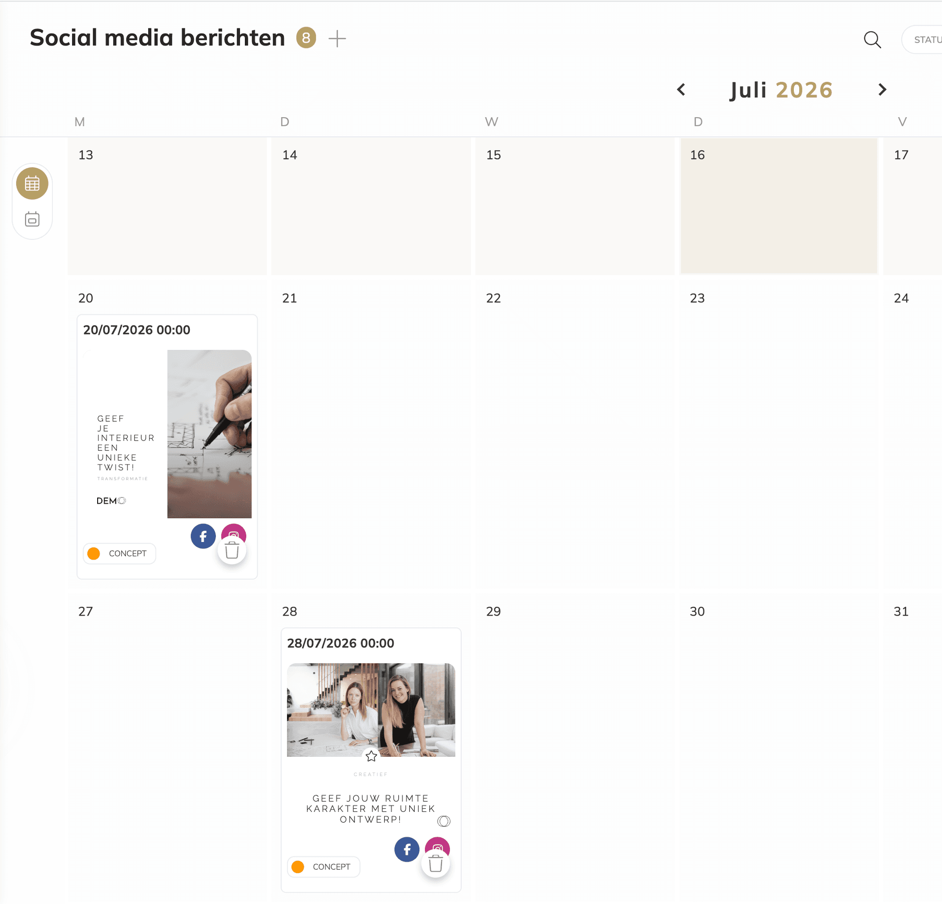 AI sociale mediakalender
